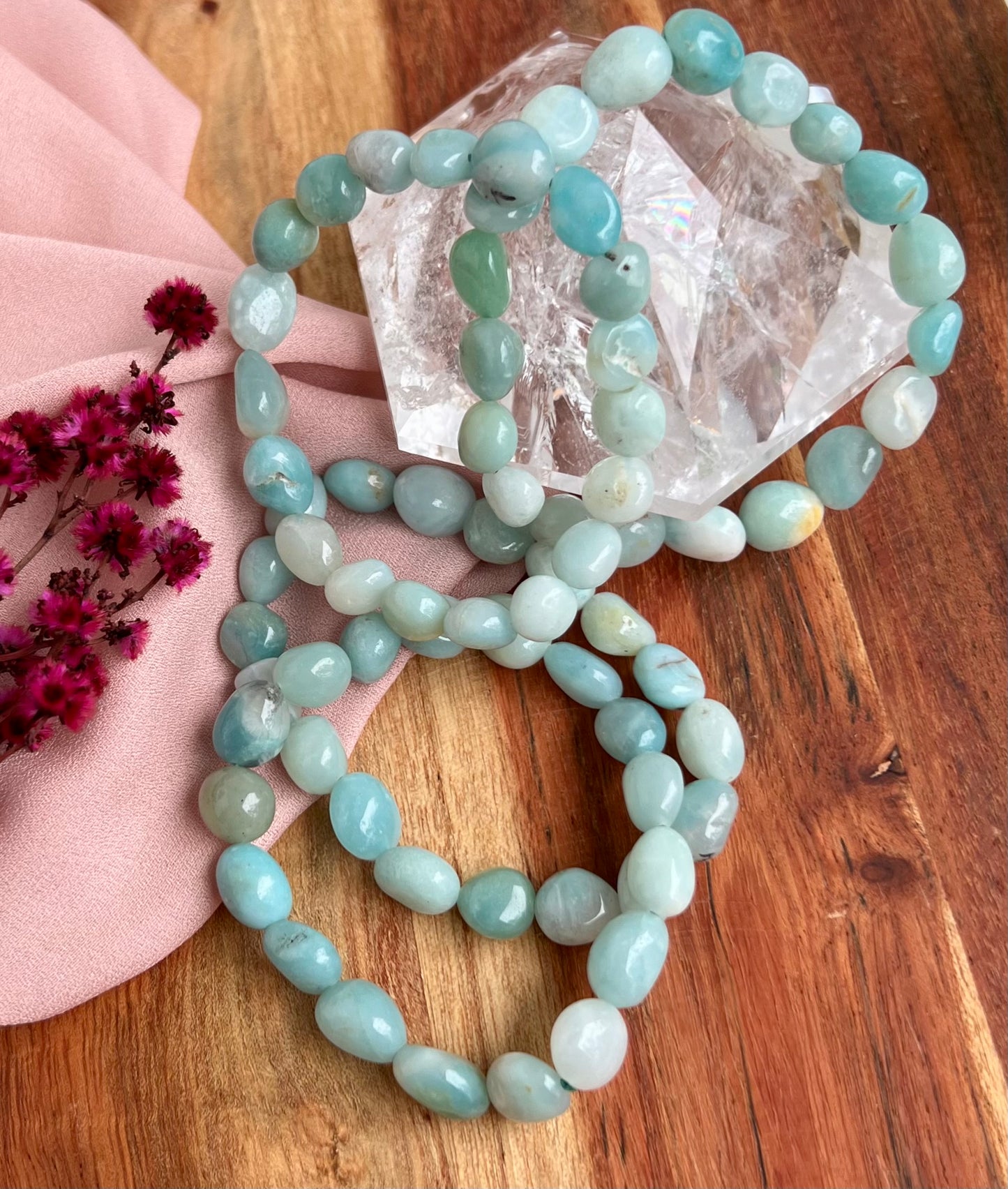 Amazonite Crystal Stretch Bracelet