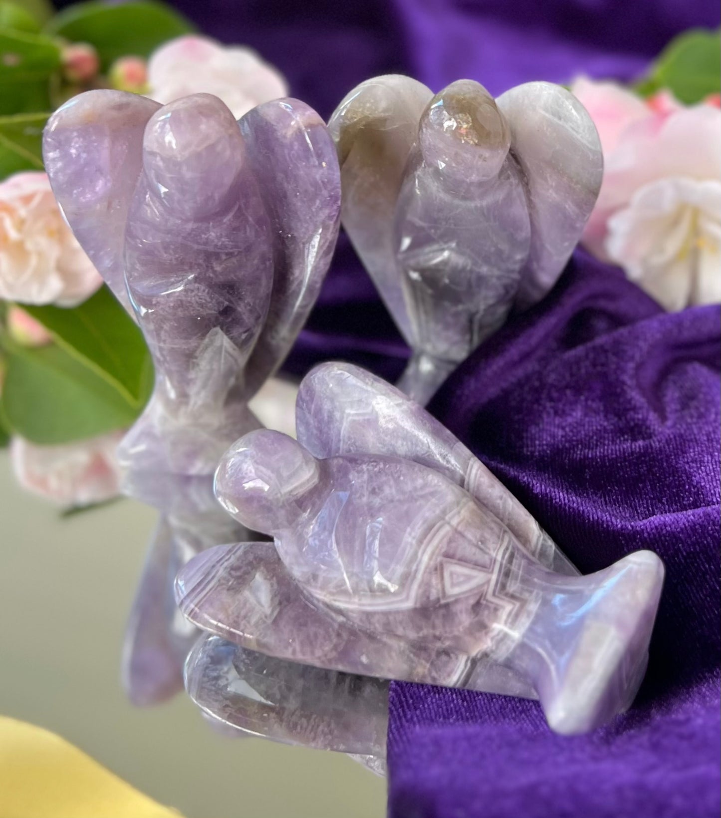 Natural Amethyst Angel Crystal Carving