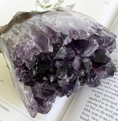 Premium Quality Natural Amethyst Crystal Cluster Geode