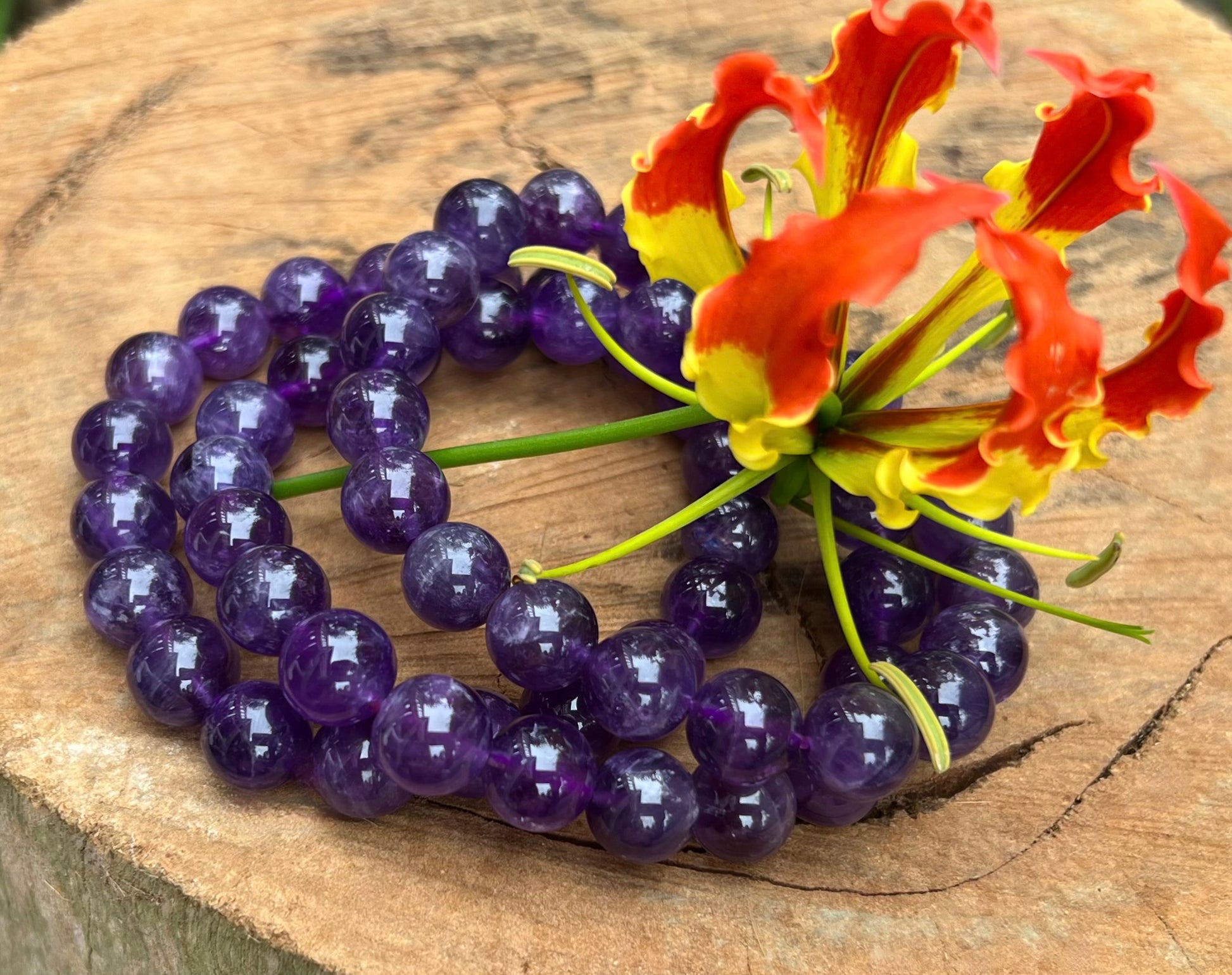 Amethyst Crystal Stretch Bracelet