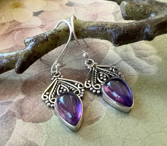 Amethyst Sterling Silver Earrings