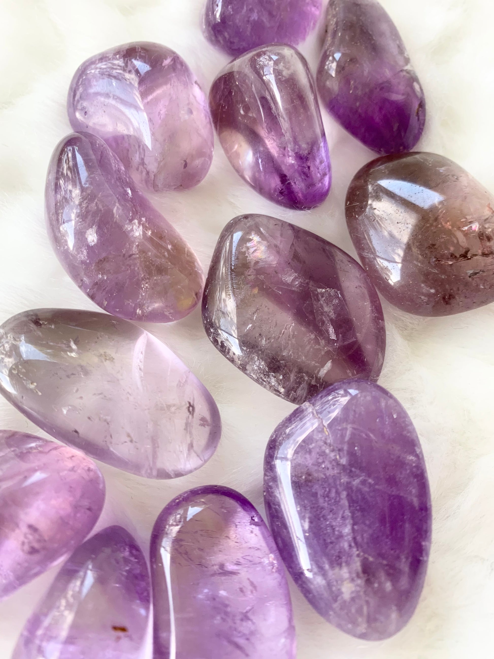 Natural Tumbled Polished Amethyst Crystal 