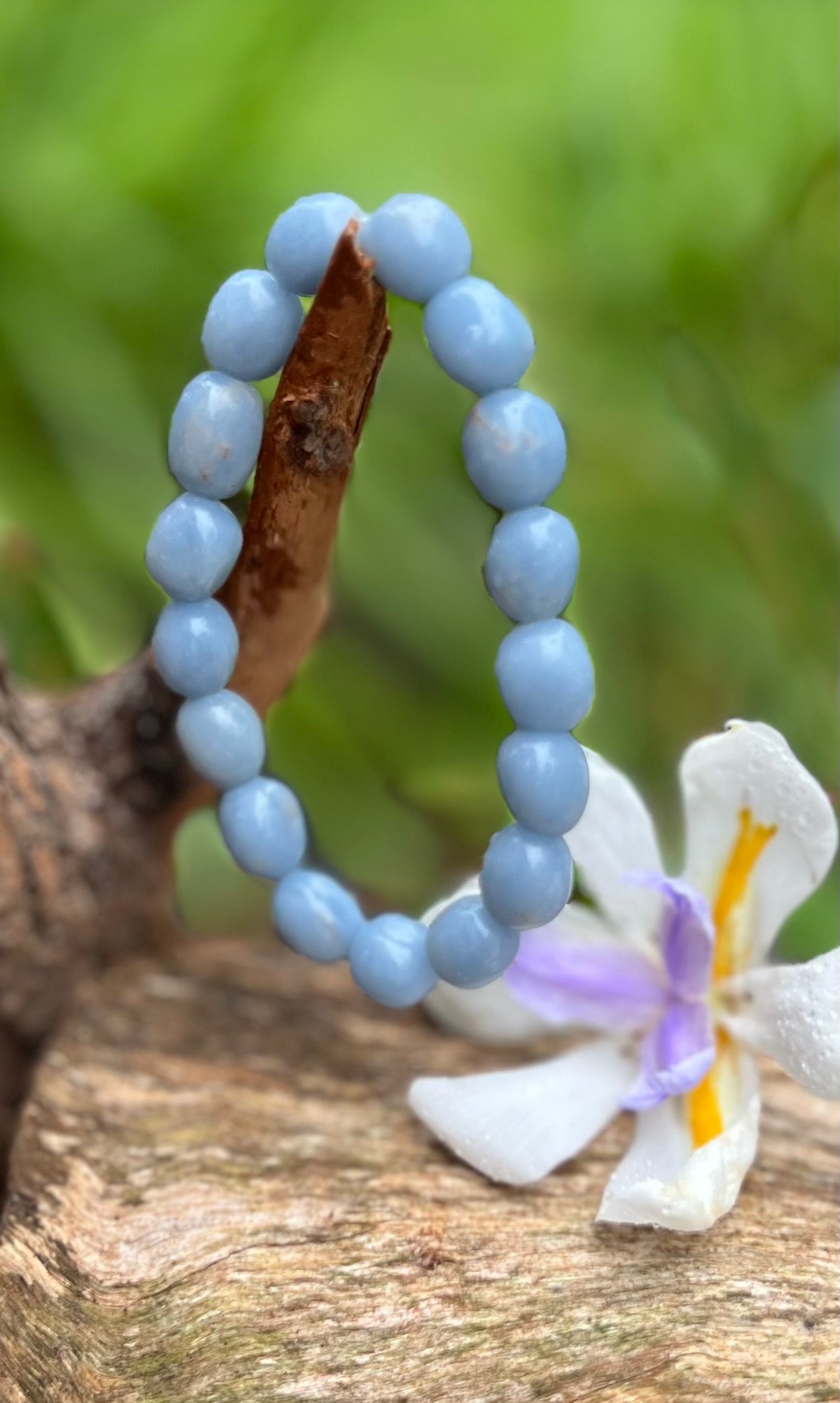 Angelite Stretch Crystal Bracelet