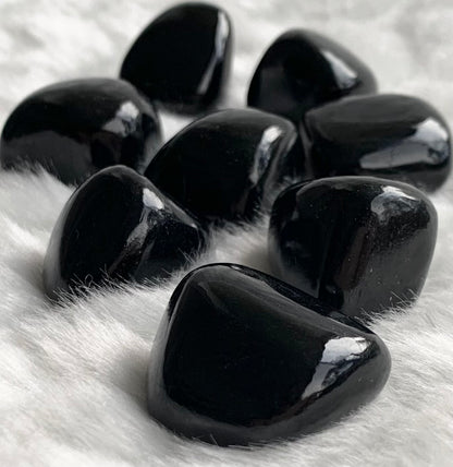 Natural Black Tourmaline Crystal Polished Tumble