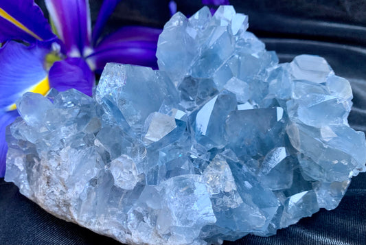 Natural Blue Celestite Cluster