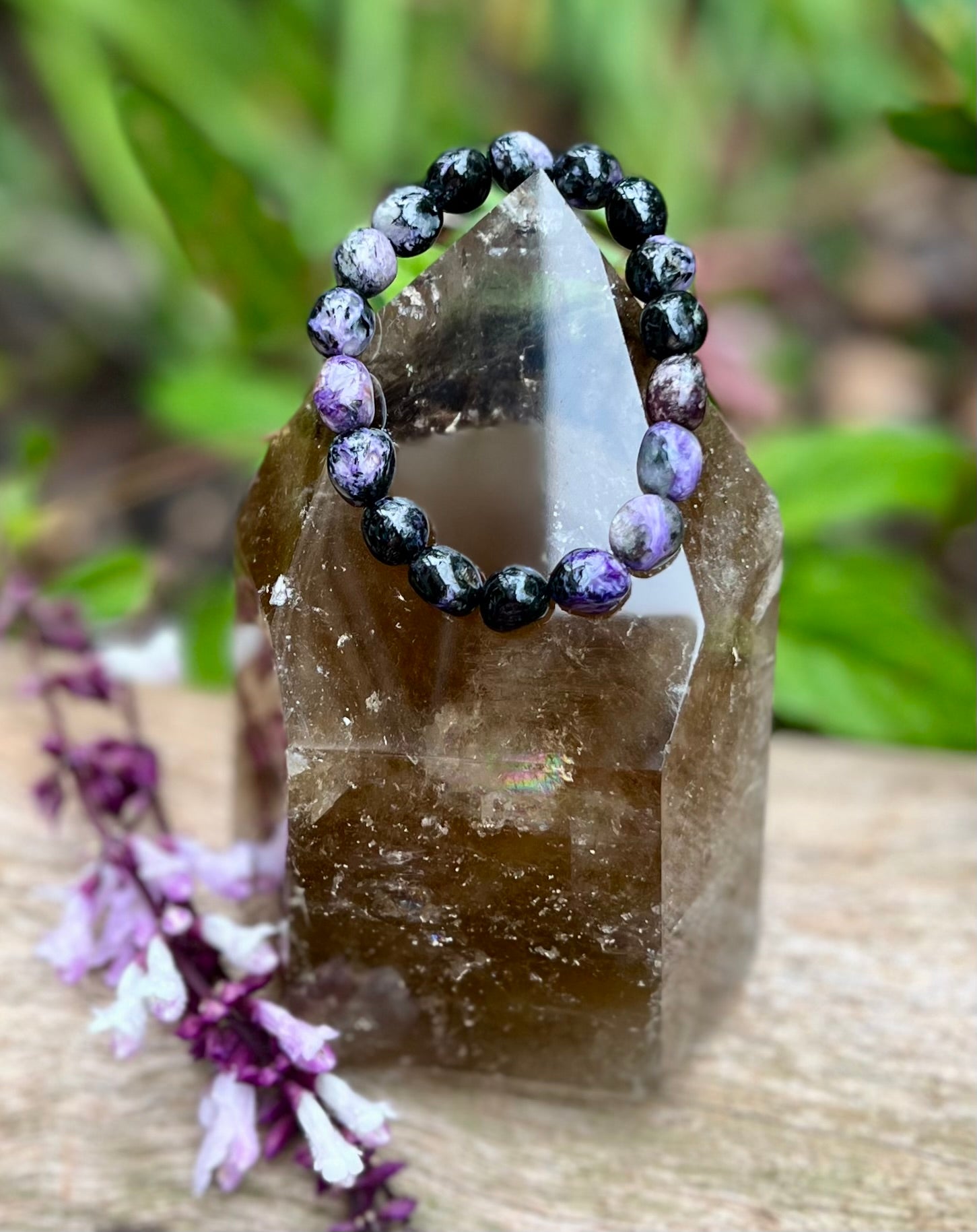 Charoite Crystal Stretch Bracelet