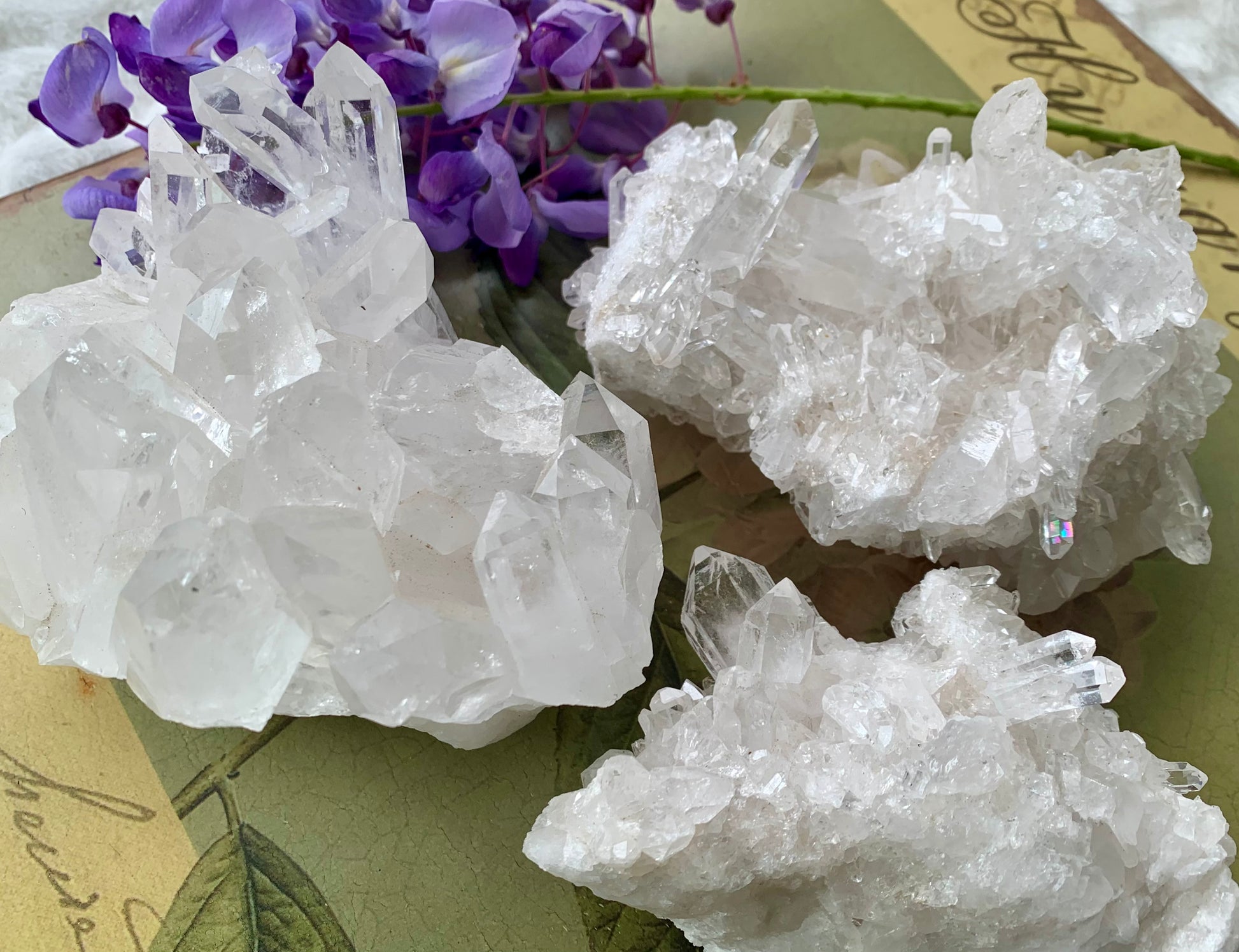 Clear Quartz Crystal Cluster