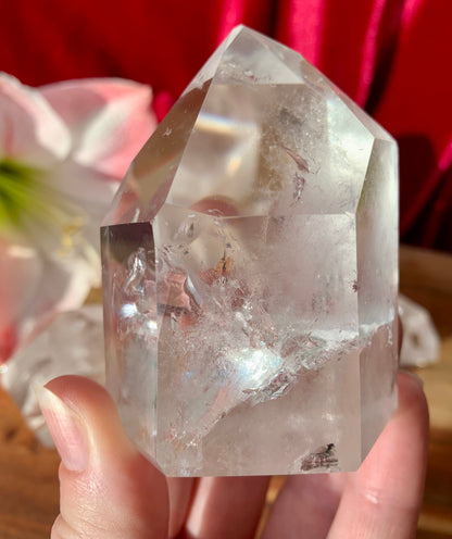 Clear Quartz Crystal Generator Tower