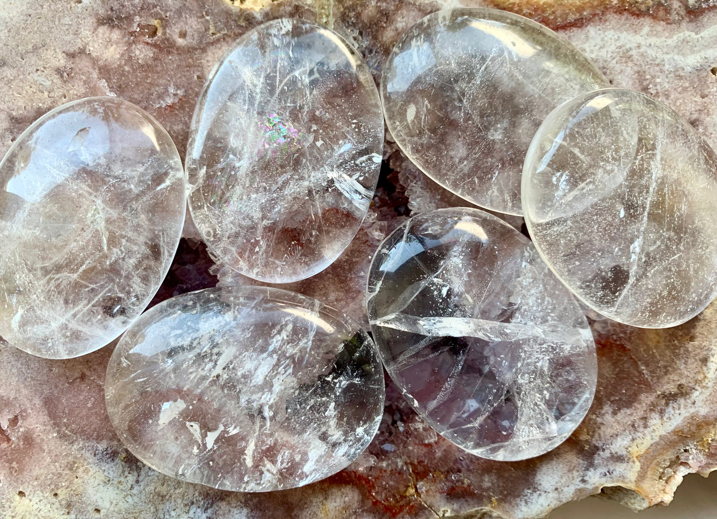 Clear Quartz Crystal Worry Stones