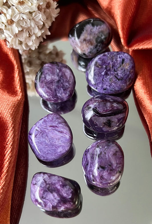 Natural Charoite Crystal Tumble