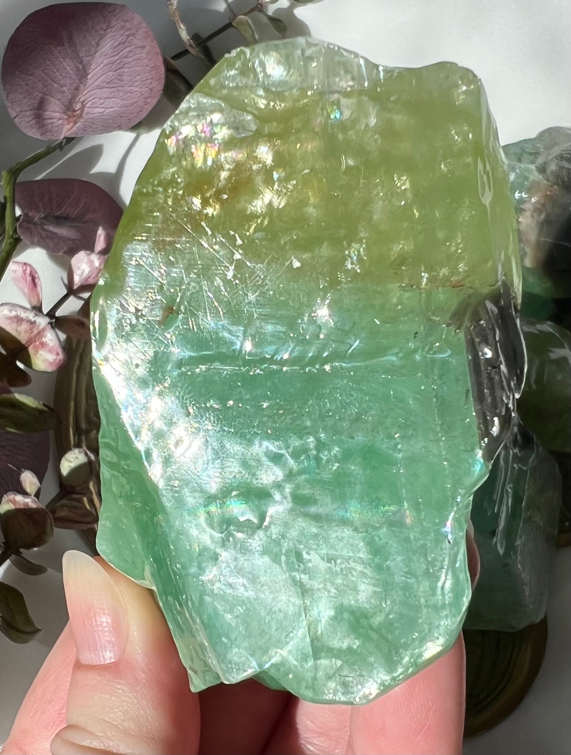 Emerald Green Calcite Crystal Raw Chunk