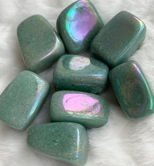 Green Aventurine Angel Aura Tumble