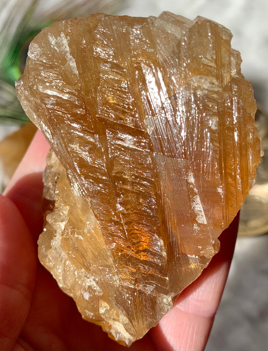 Honey Calcite Crystal Raw Chunk Piece