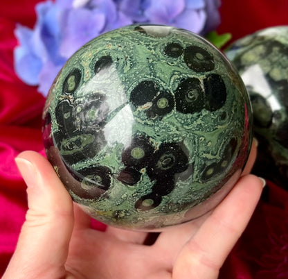 Kambaba Jasper Crystal Sphere Carving