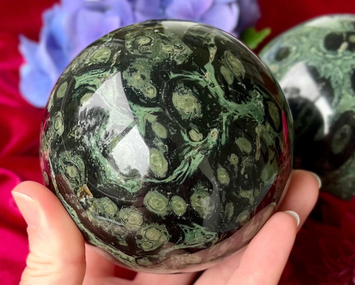 Kambaba Jasper Crystal Sphere Carving