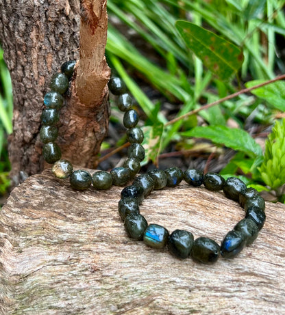 Labradorite Crystal Stretch Bracelet