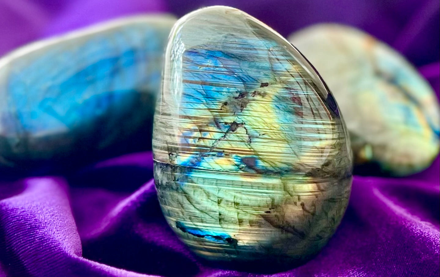 Labradorite Crystal Pillar Carving