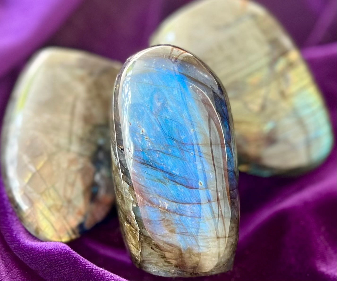 Labradorite Crystal Pillar Carving