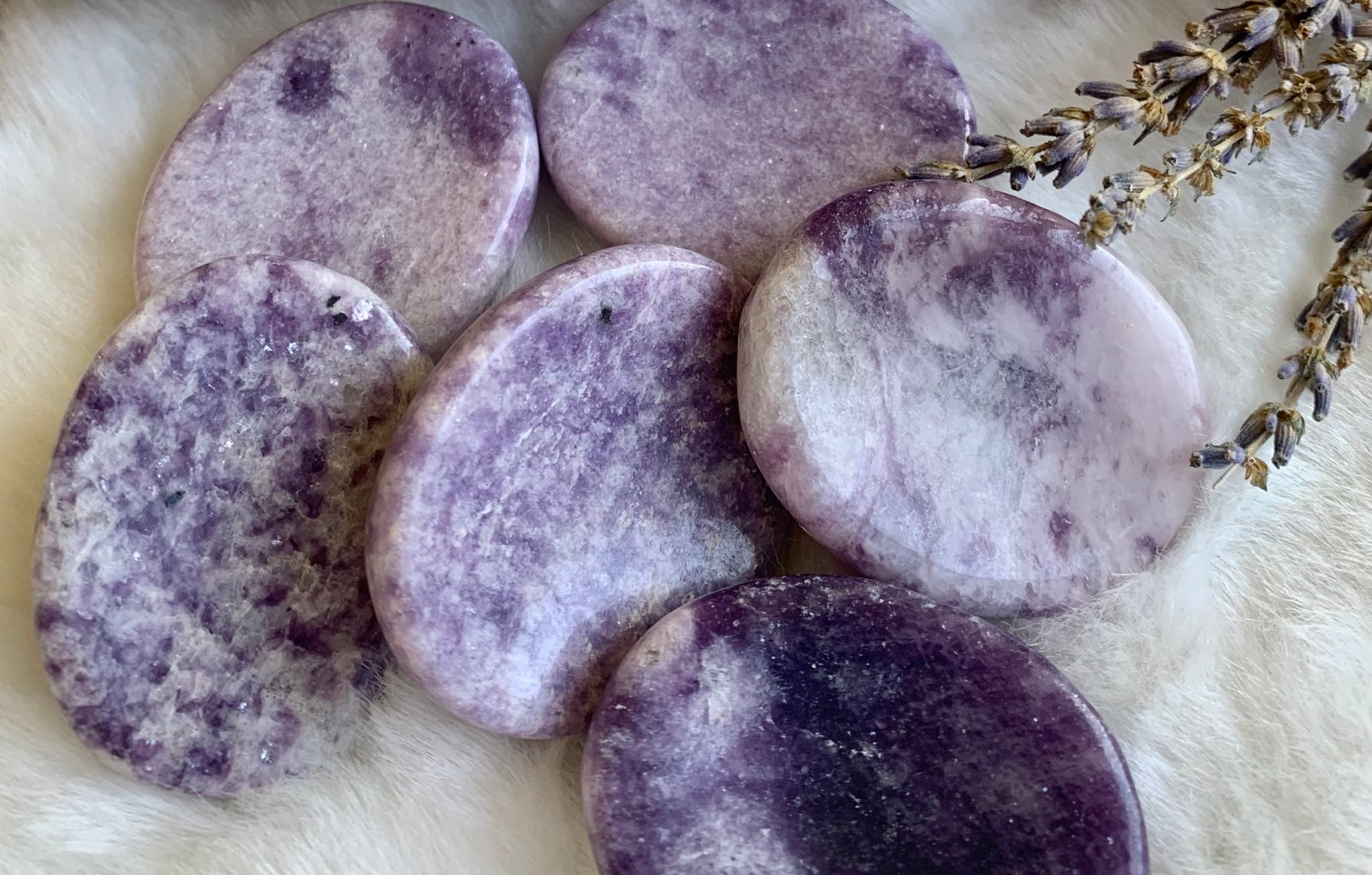 Lepidolite Crystal Worry Stone