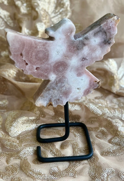 Pink Amethyst Angel Crystal Carving 