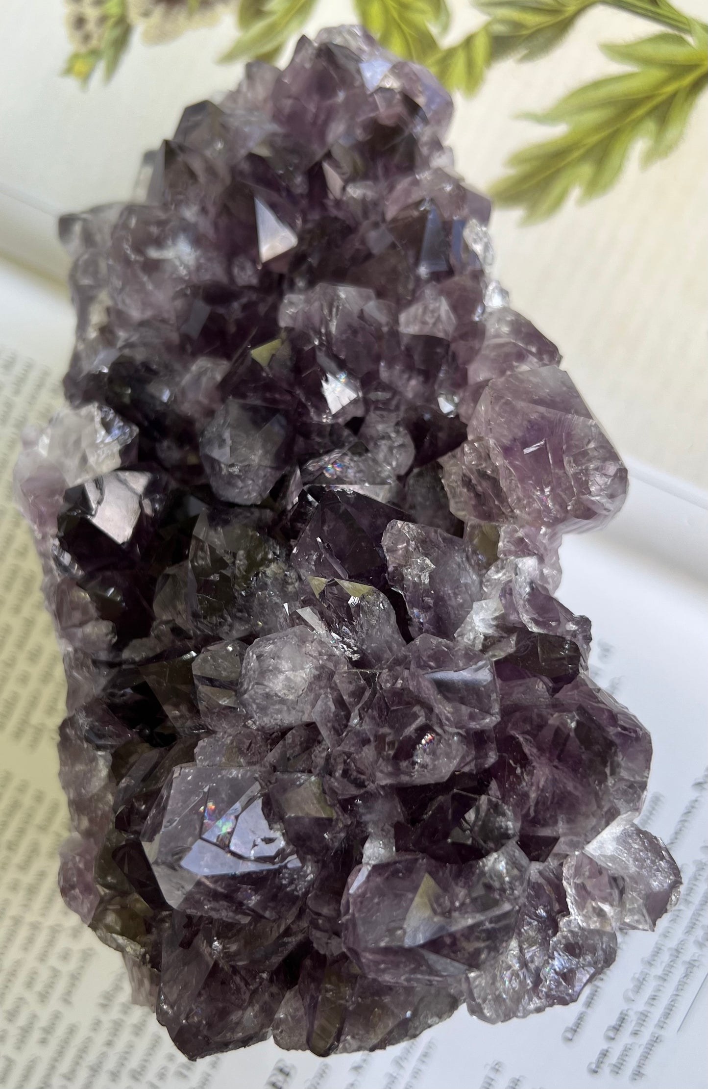 Natural Purple Amethyst Crystal Cluster