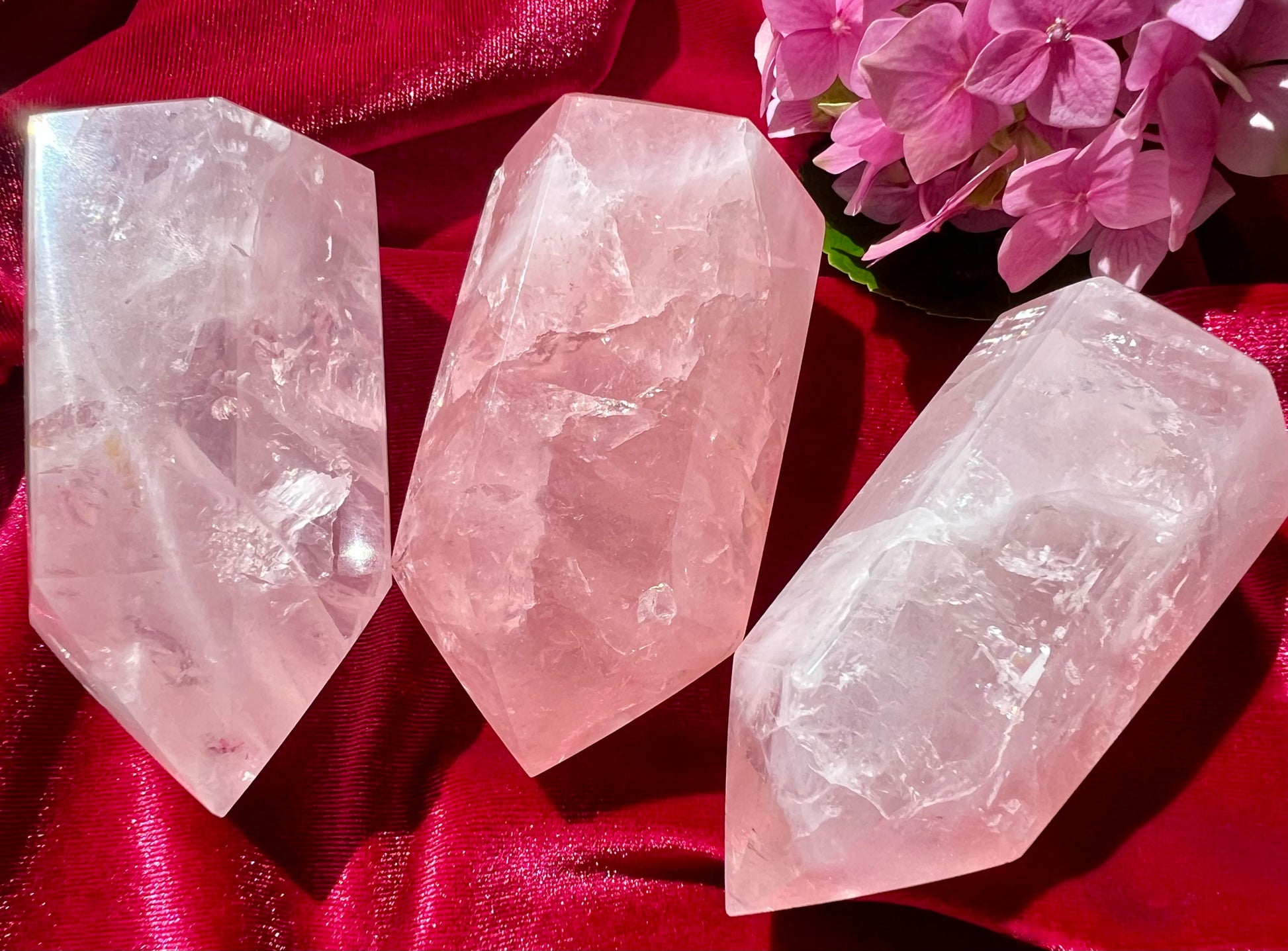 Rose Quartz Crystal Generator Carvings