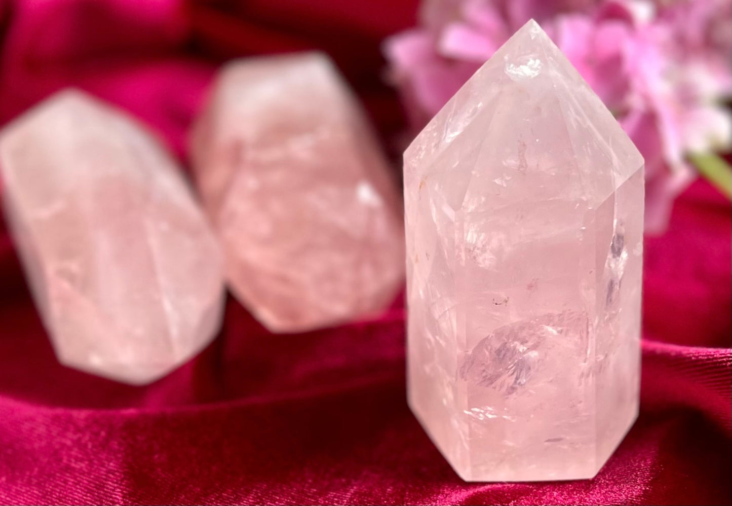 Rose Quartz Crystal Generator Carving