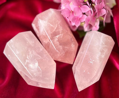 Rose Quartz Crystal Generator Carvings