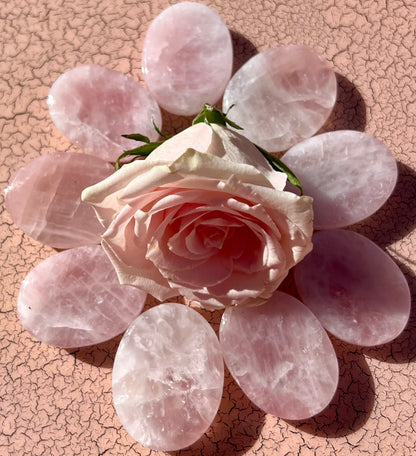 Rose Quartz Crystal Worry Stones